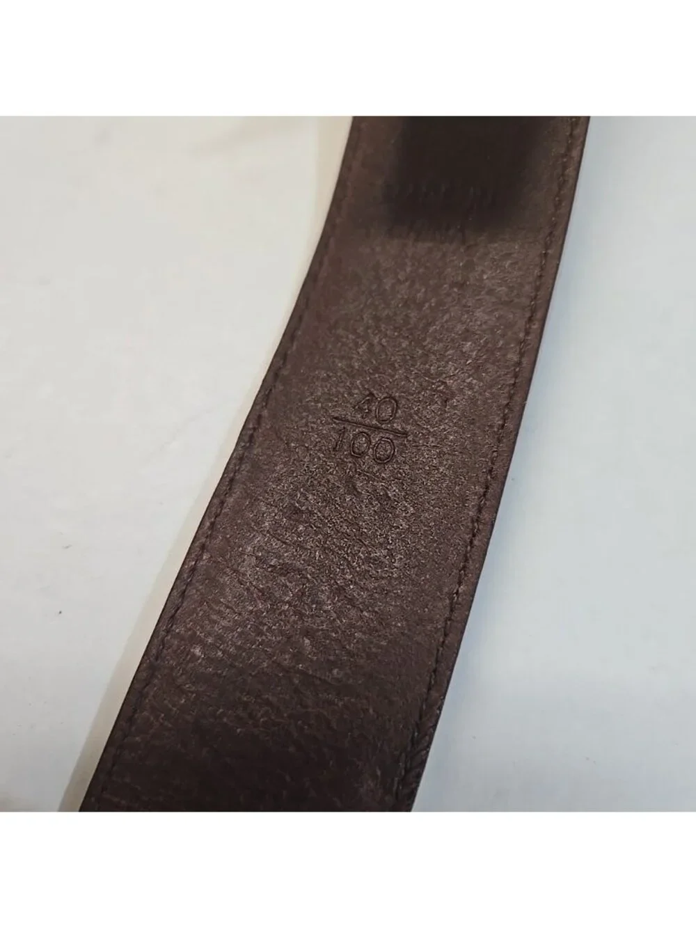 Polo Ralph Lauren Brown Leather Belt Mens Italian Saddle Leather Brass Buckle